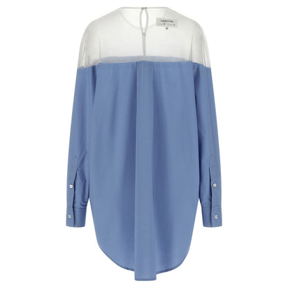 MM6 Maison Margiela Blue Cotton Blouse