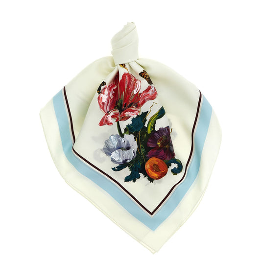 Maison Margiela White Silk Scarf