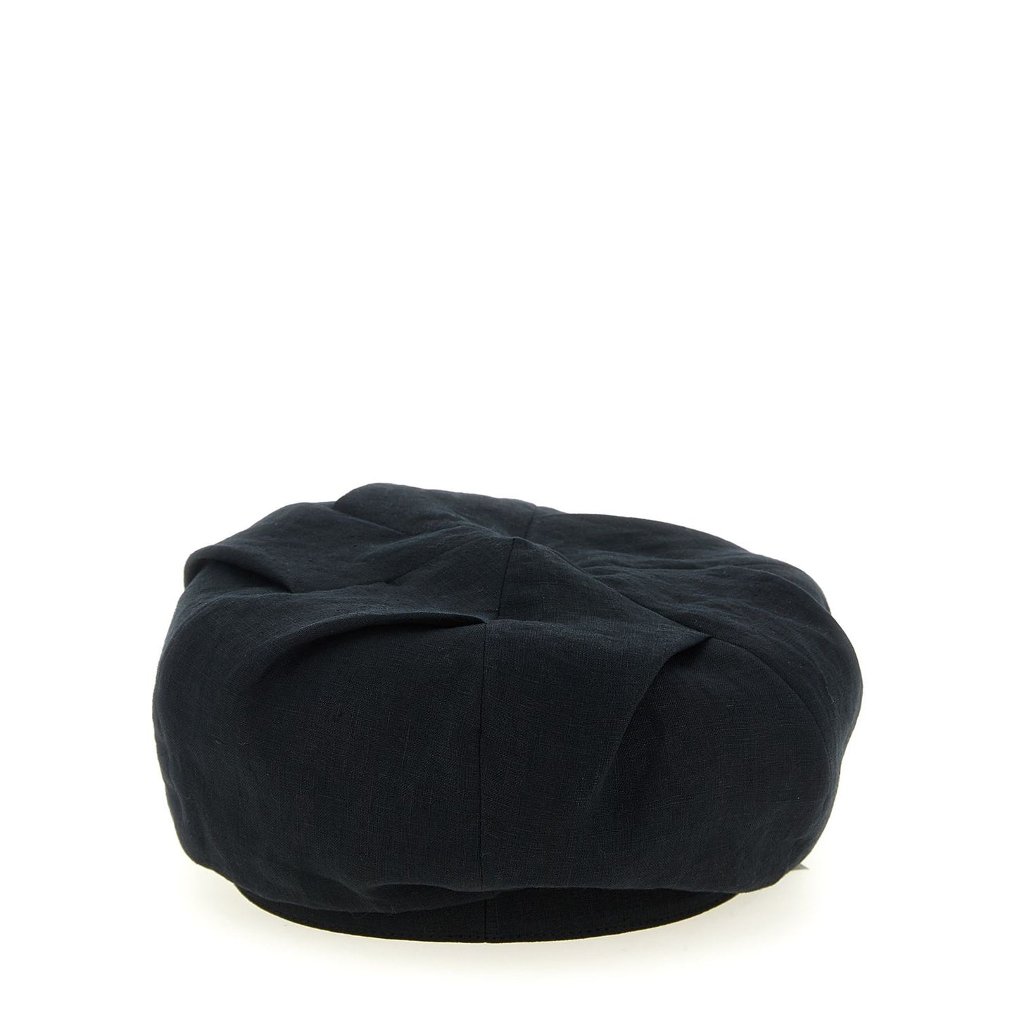 Yohji Yamamoto Black Linen Fatcap Hat