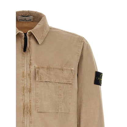 Stone Island Beige Cotton Blouse