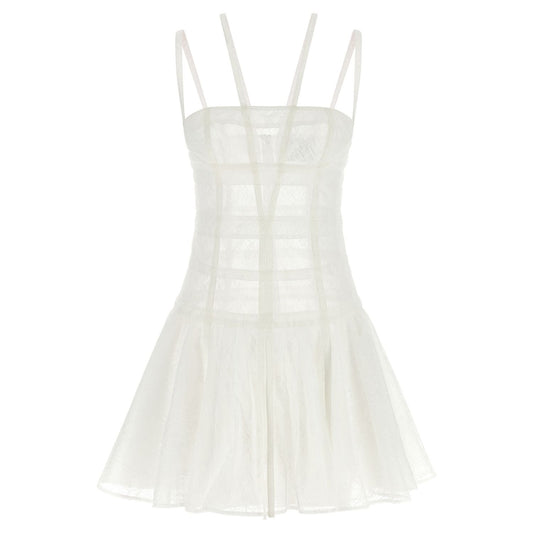 Giovanni Bedin White Polyamide Short Dress
