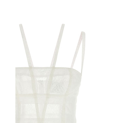 Giovanni Bedin White Polyamide Short Dress