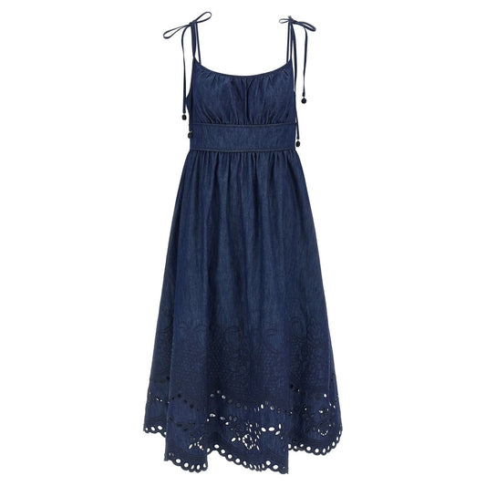 Zimmermann Blue Cotton Midi Dress