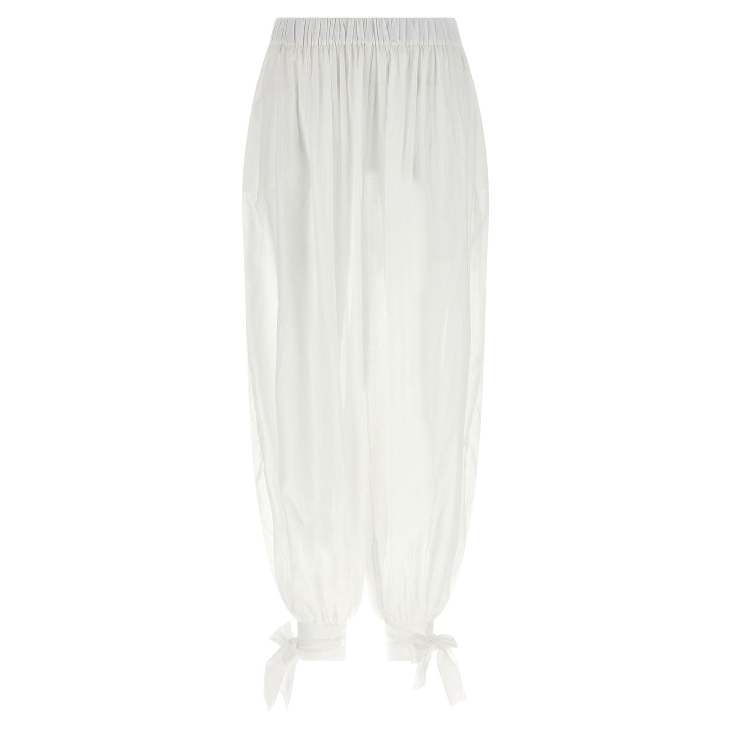 The Andamane White Cotton Casual Pants