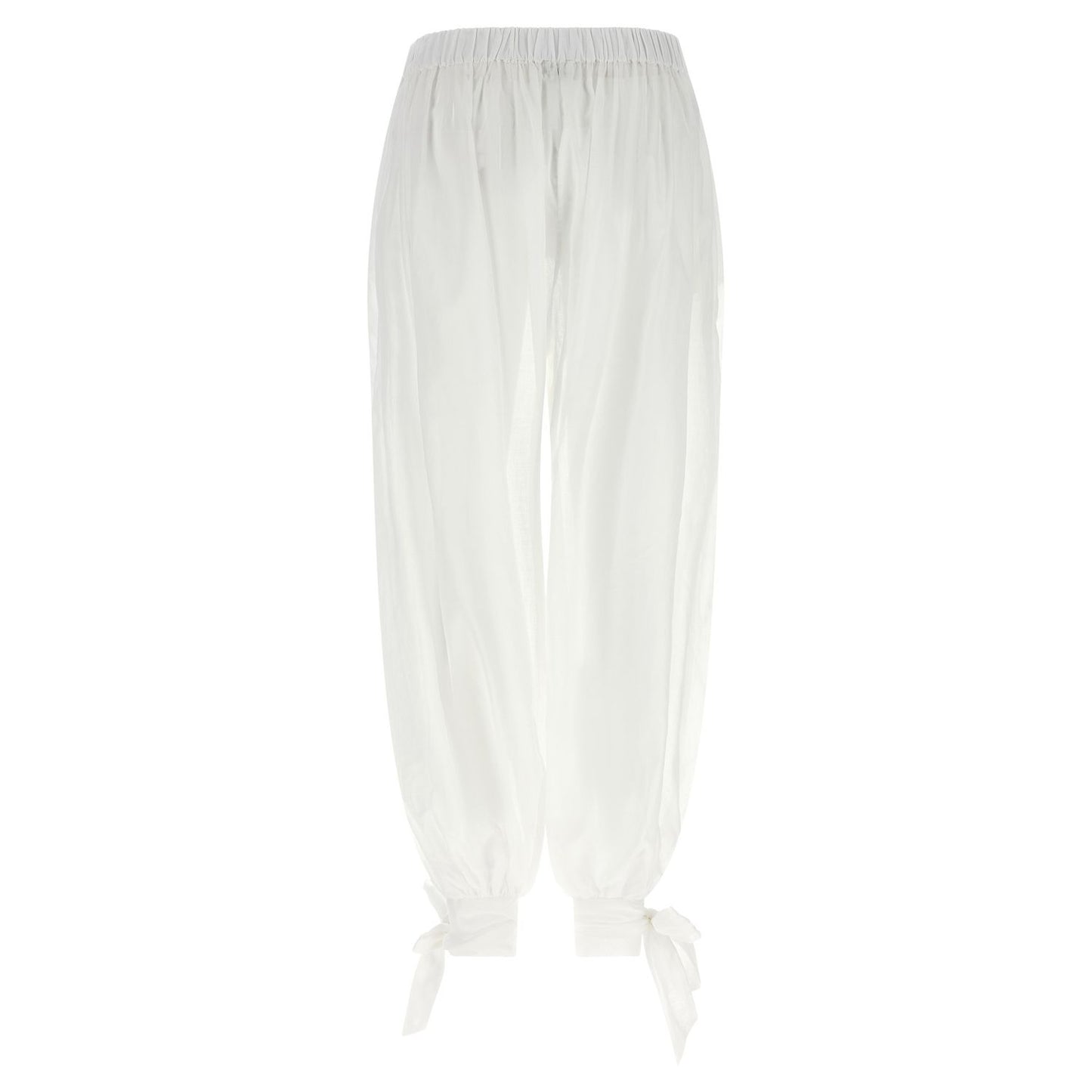 The Andamane White Cotton Casual Pants