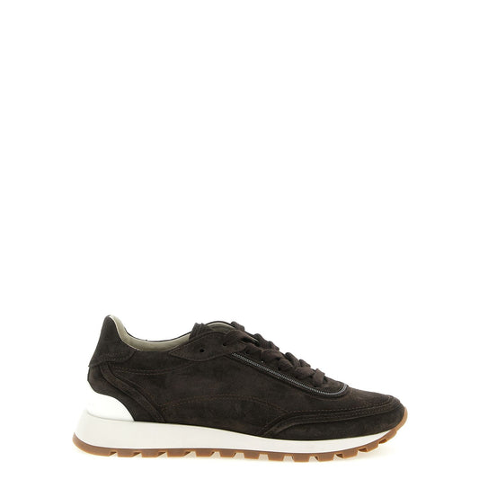 Brunello Cucinelli Brown Calfskin Sneakers