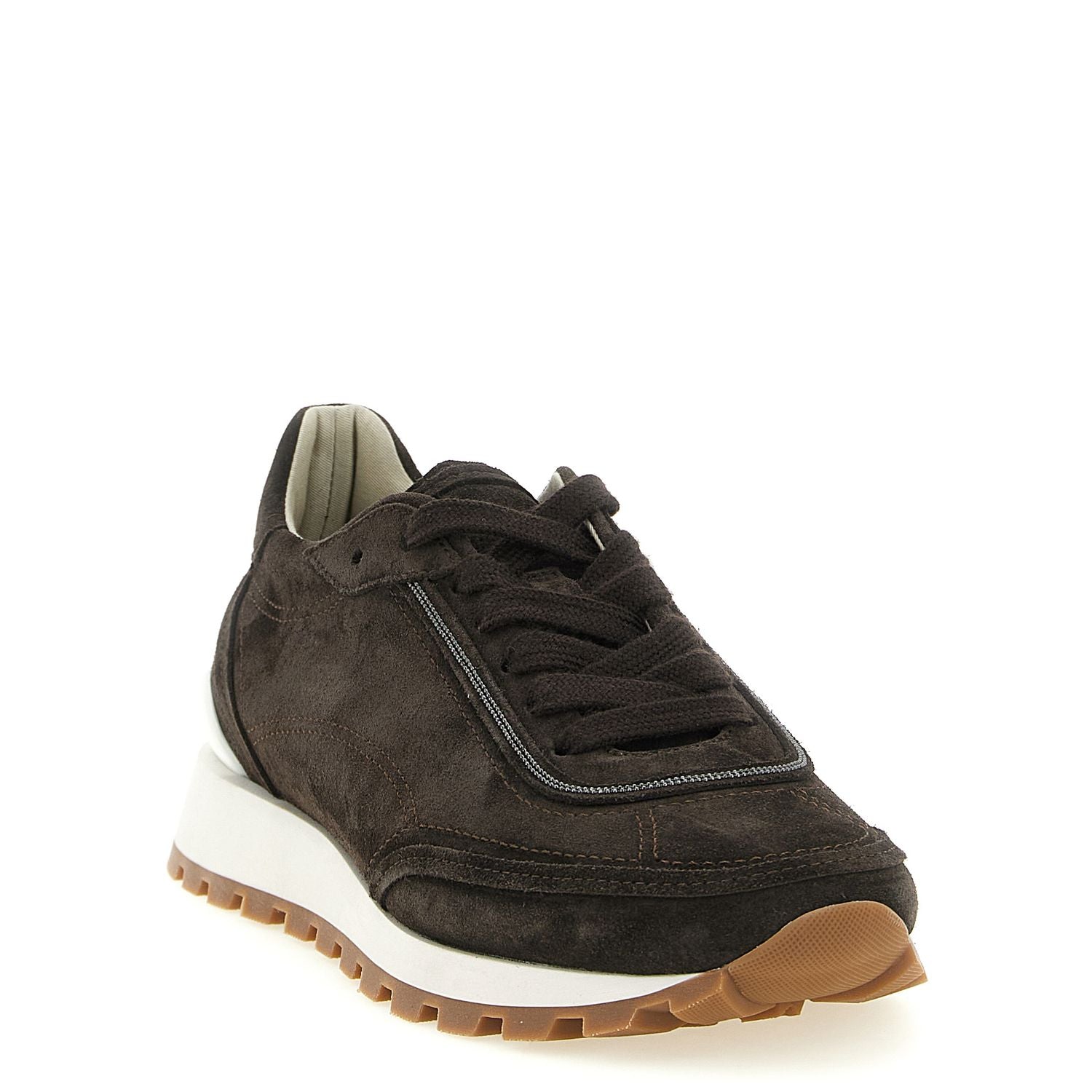 Brunello Cucinelli Brown Calfskin Sneakers