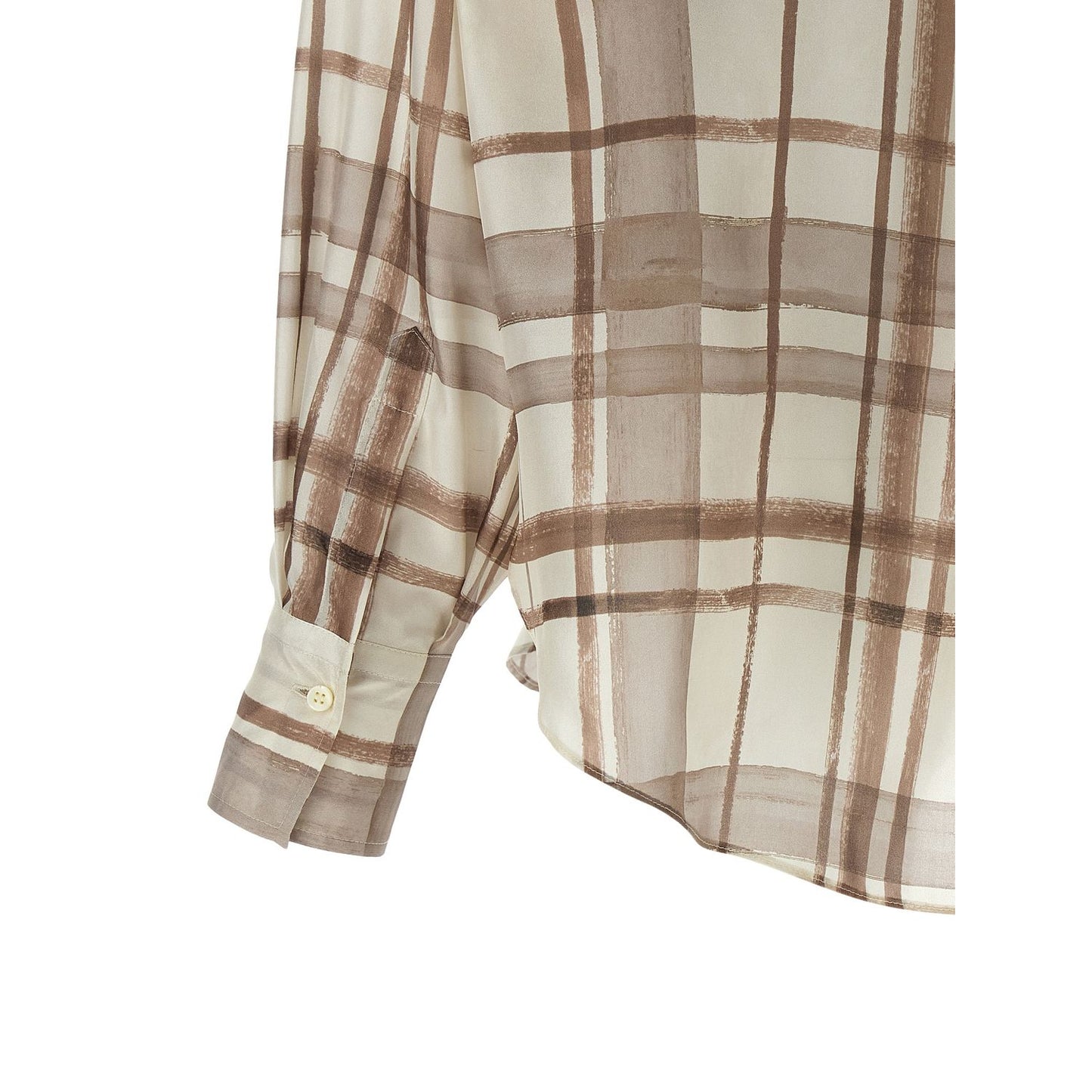 Brunello Cucinelli Beige Silk Blouse