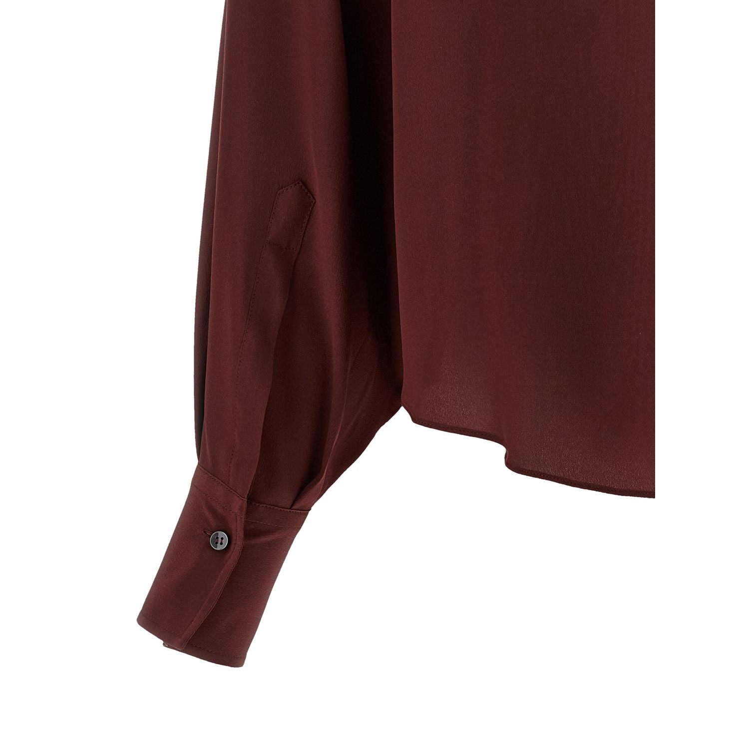 Brunello Cucinelli Bordeaux Silk Blouse