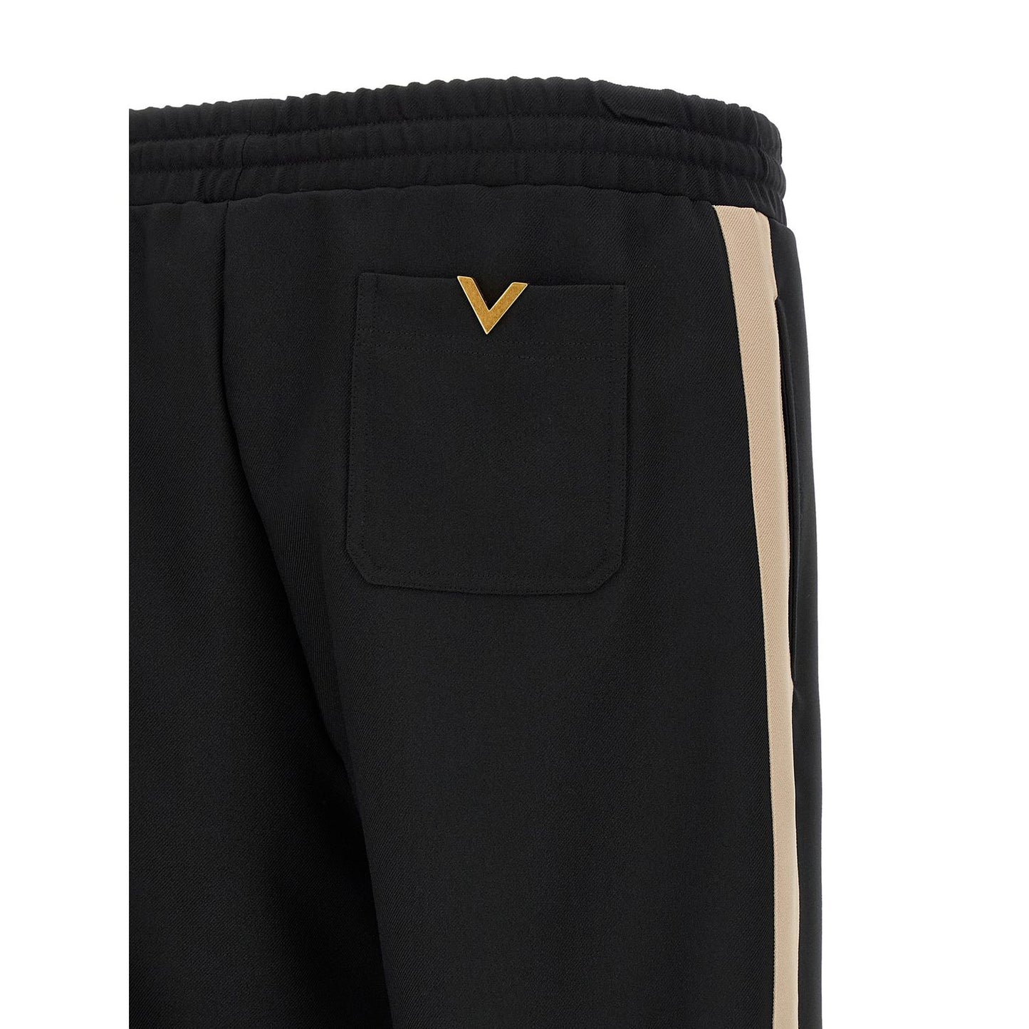 Valentino Garavani Black Polyester Athletic Pants