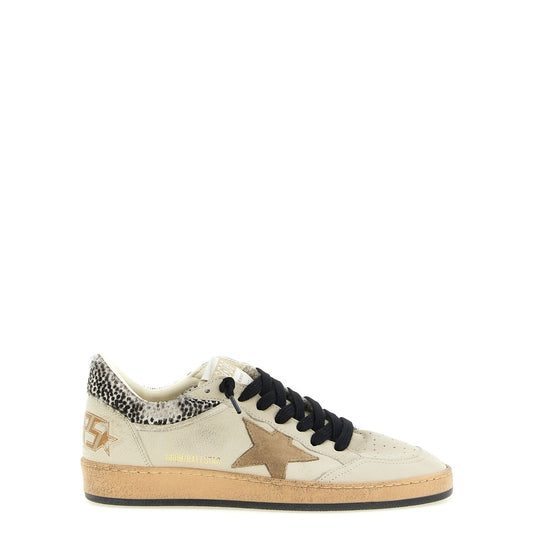 Golden Goose Beige Goatskin Low Top Sneakers