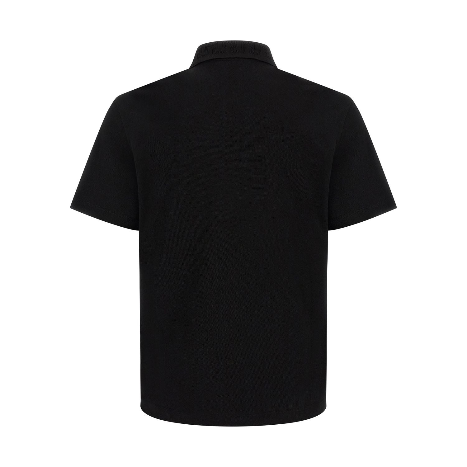 Versace Black Cotton Polo Shirt