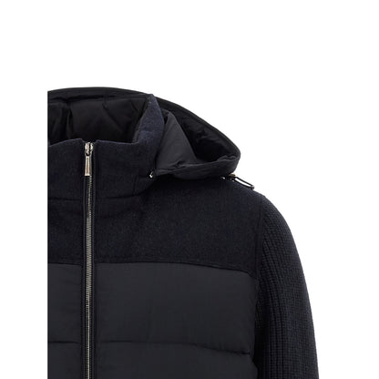 MooRER Blue Wool Full-Length Jacket