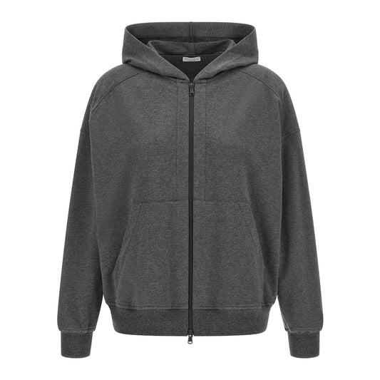 Brunello Cucinelli Gray Cotton Sweatshirt