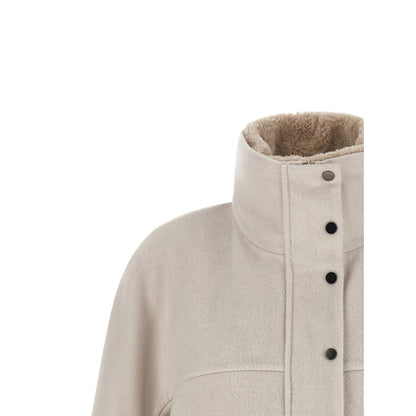 Brunello Cucinelli Gray Virgin Wool Coat