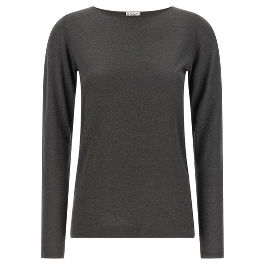 Brunello Cucinelli Gray Cashmere Cardigan