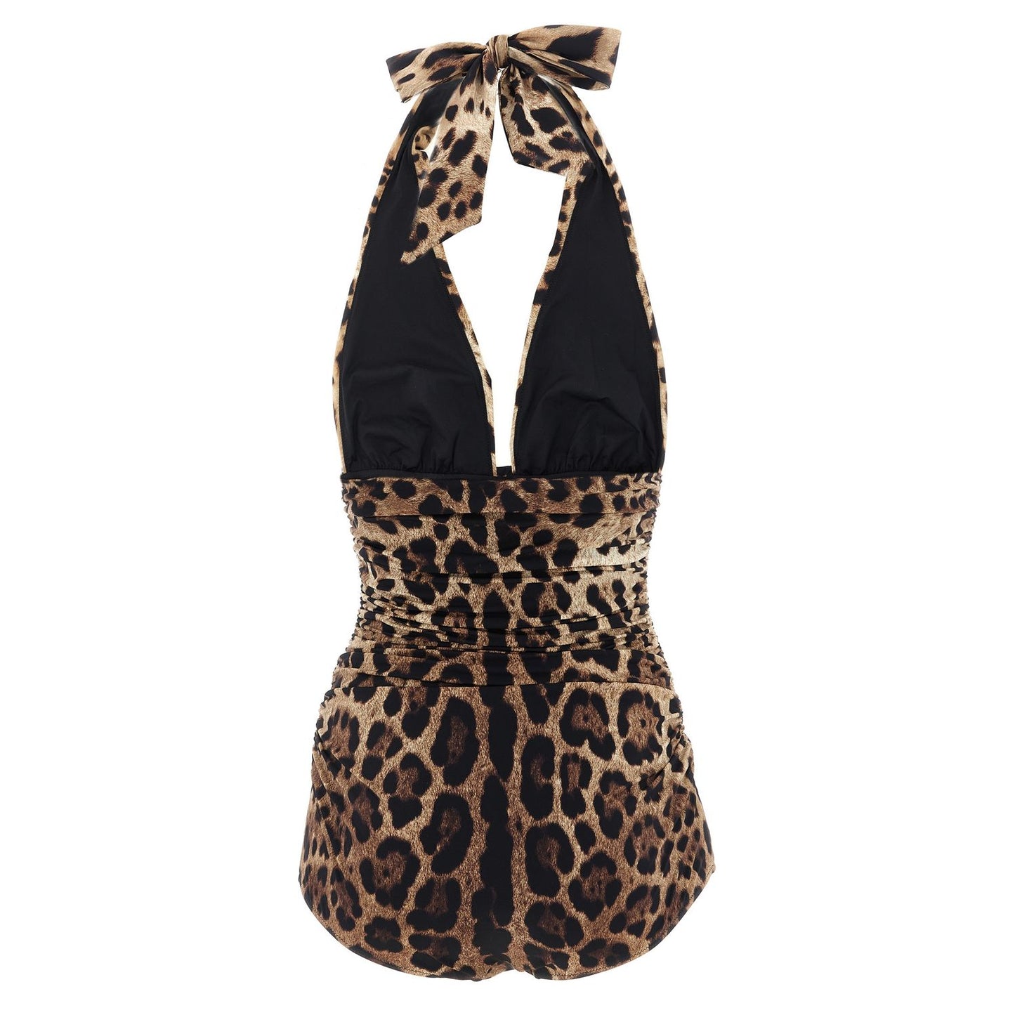 Dolce & Gabbana Brown Polyamide One-Piece Swimsuit