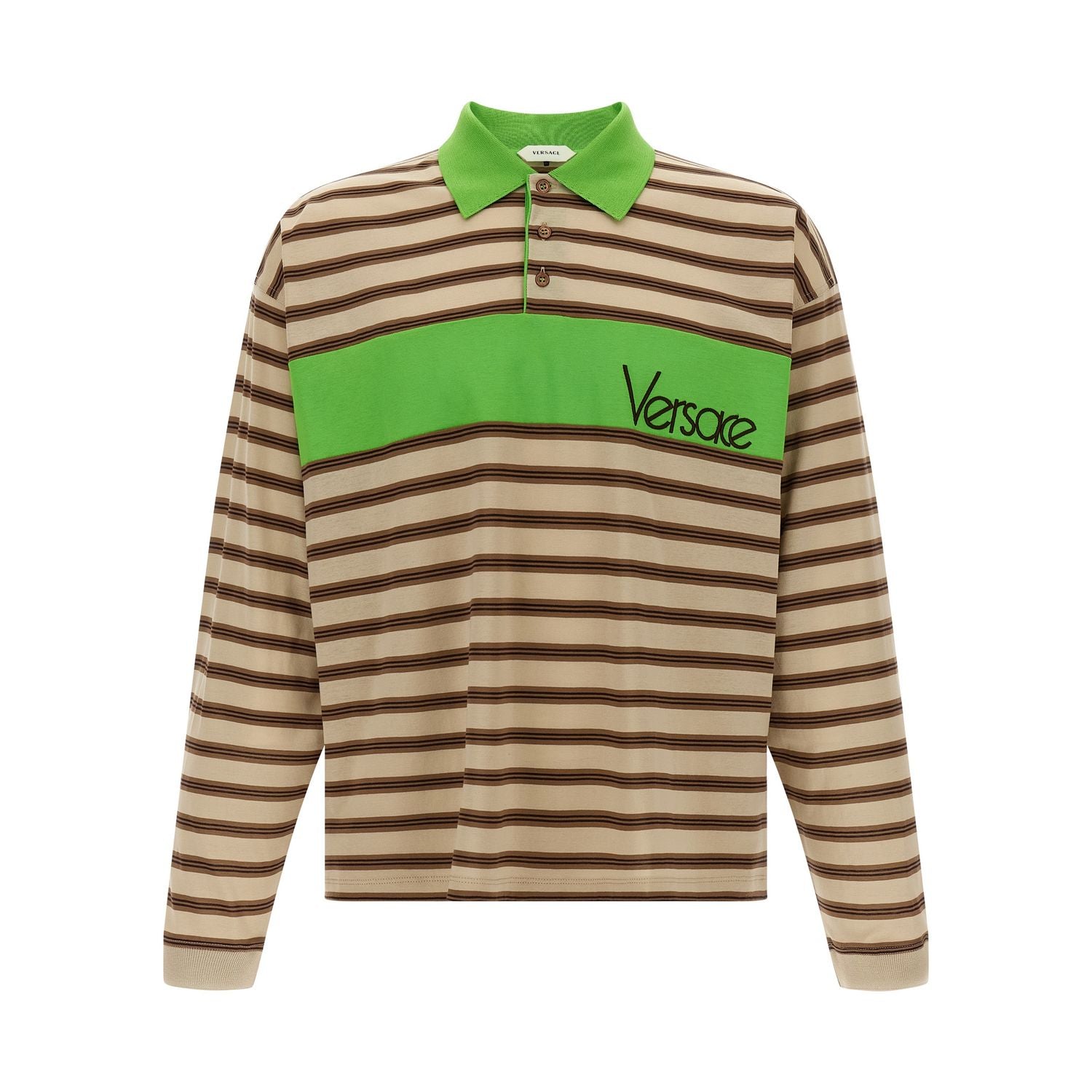 Versace Multicolor Cotton Polo Shirt