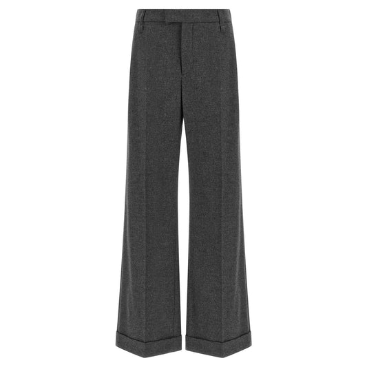 Brunello Cucinelli Gray Virgin Wool Casual Pants