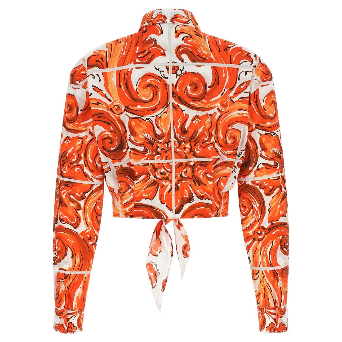 Dolce & Gabbana Orange Cotton Blouse