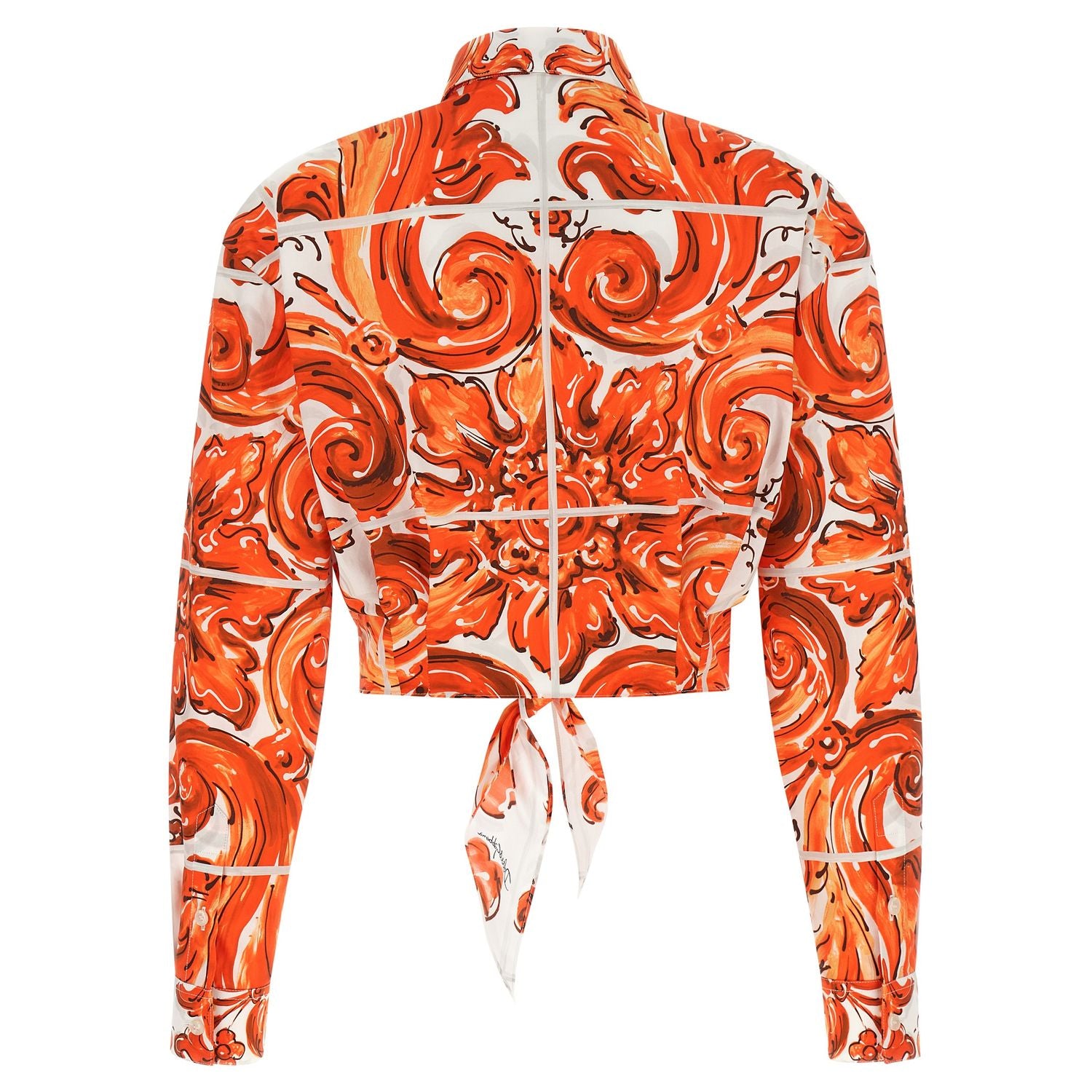 Dolce & Gabbana Orange Cotton Blouse