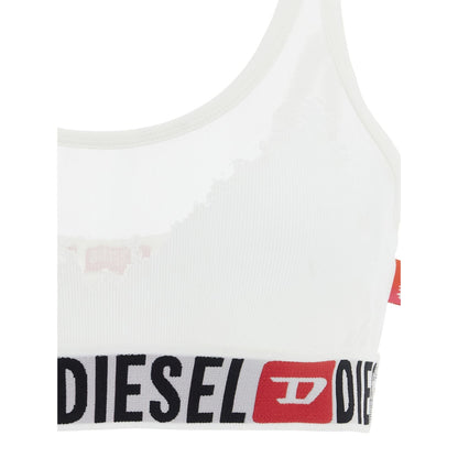 Diesel White Cotton Bra