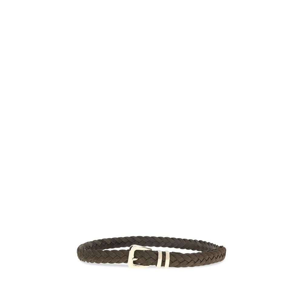 Brunello Cucinelli Brown Calf Leather Bos Taurus Regular Belt