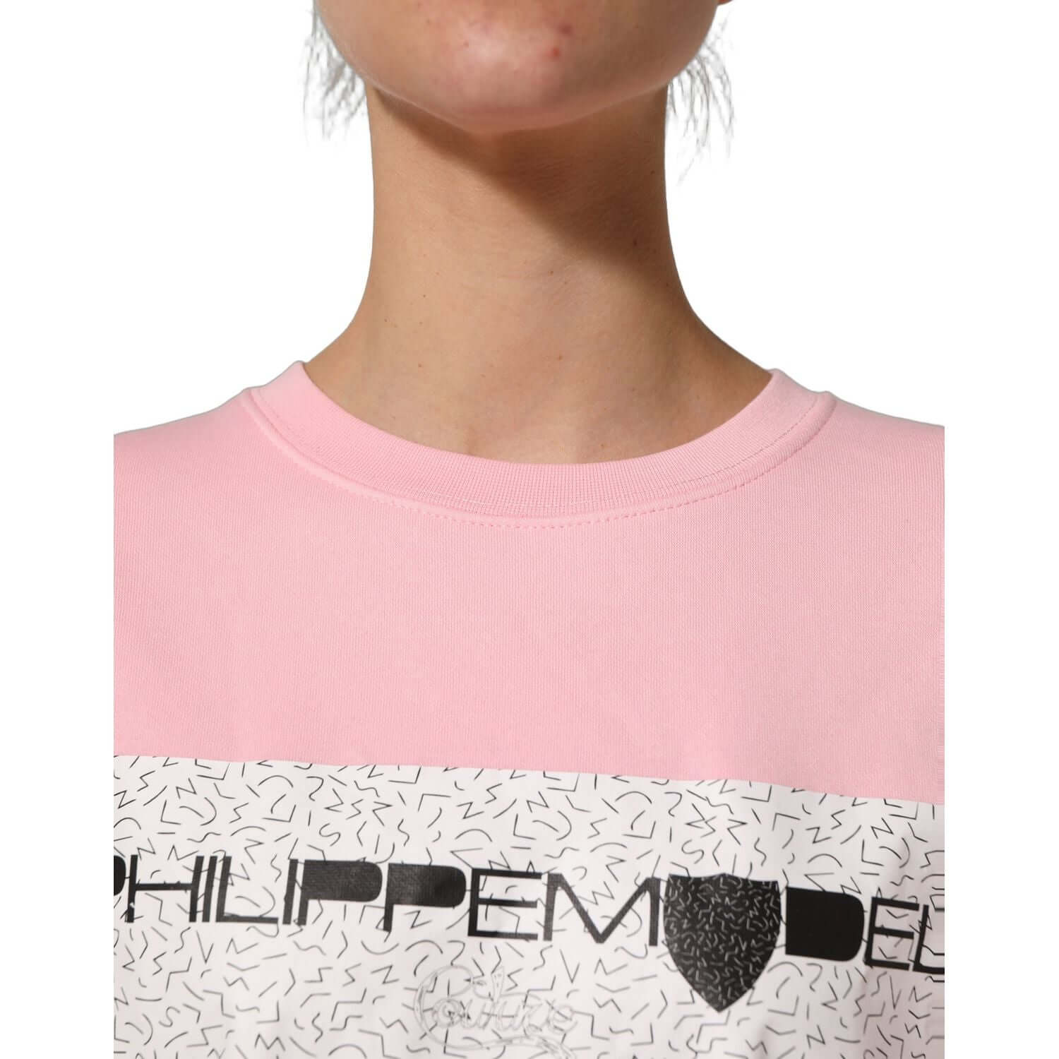 Philippe Model Pink Cotton Logo Long Sleeves Pullover Sweater