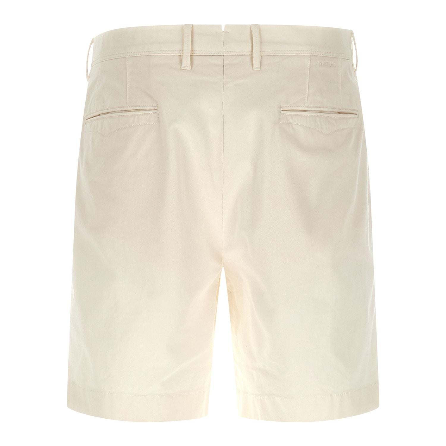 Incotex White Cotton Bermuda Shorts