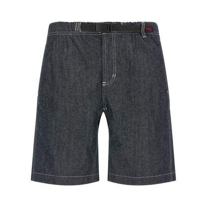 Gramicci Blue Cotton Bermuda Shorts