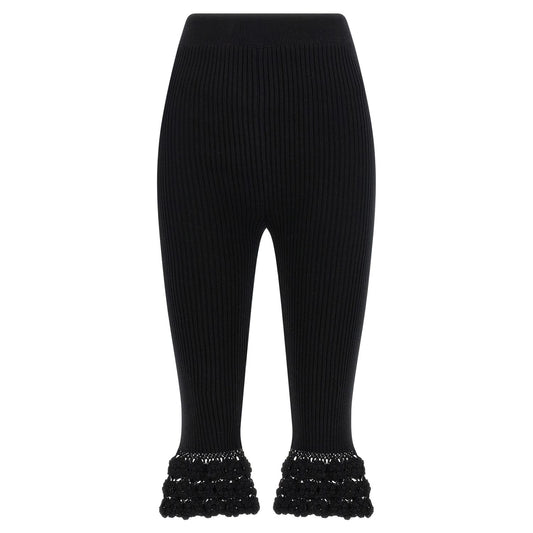 Ganni Black Organic Cotton Casual Pants
