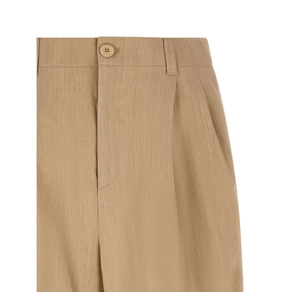 Jacquemus Beige Linen Bermuda Shorts