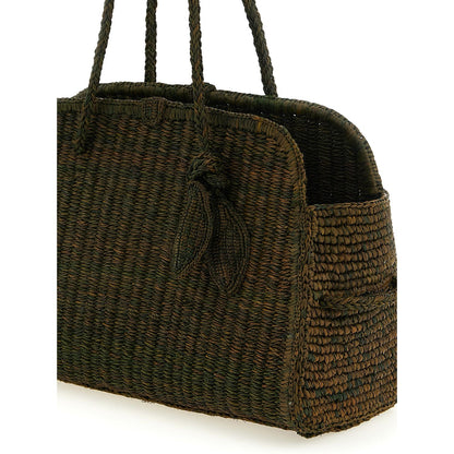 Jacquemus Bicolor Raffia Tote Bag