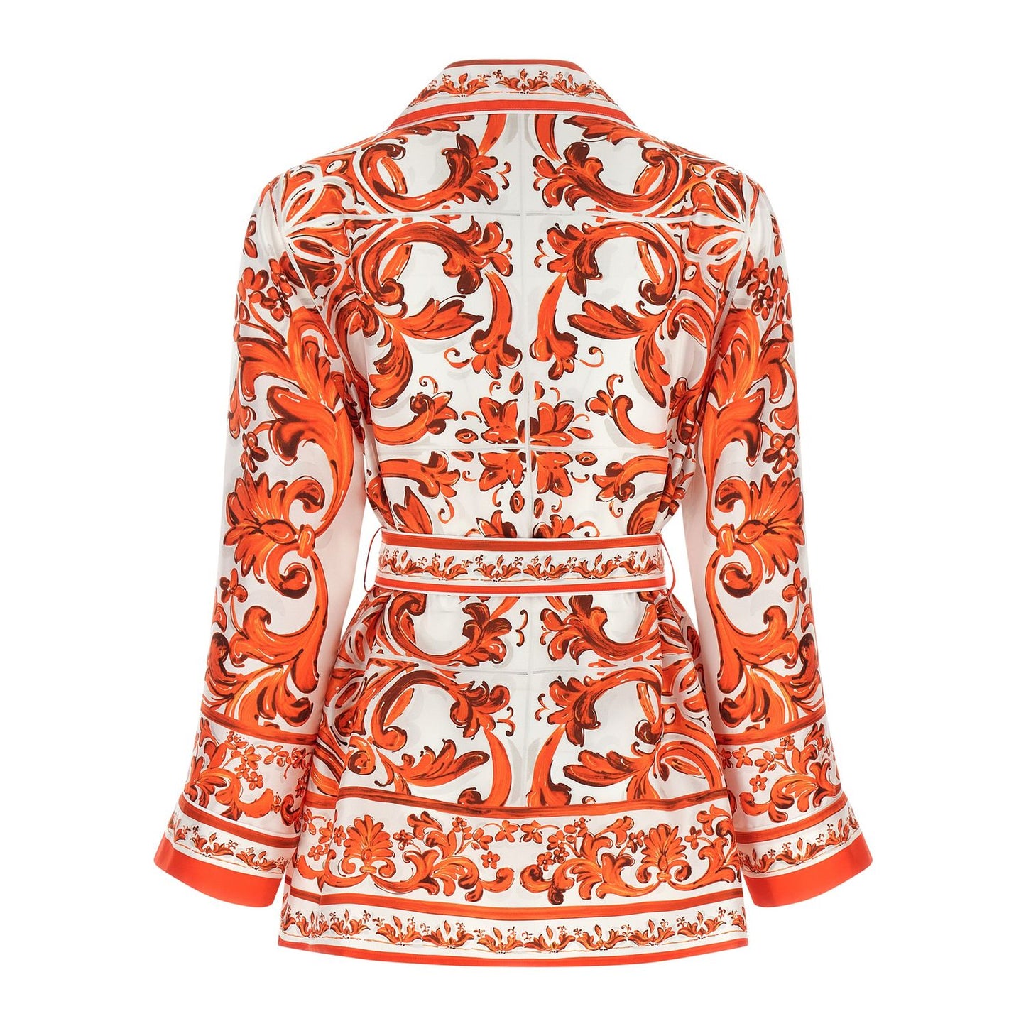 Dolce & Gabbana Orange Silk Blouse