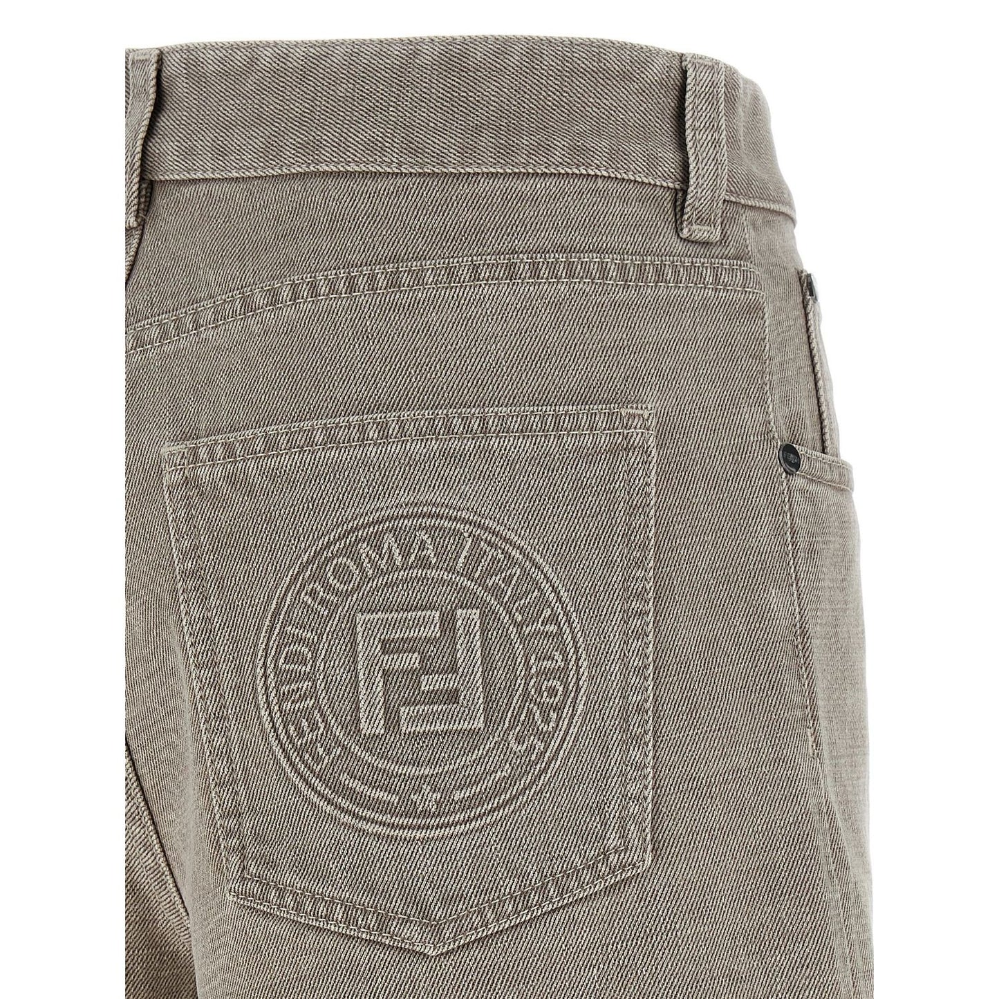 Fendi Beige Cotton Bermuda Shorts