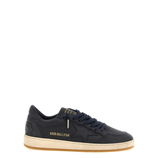 Golden Goose Blue Cowhide Low Top Sneakers