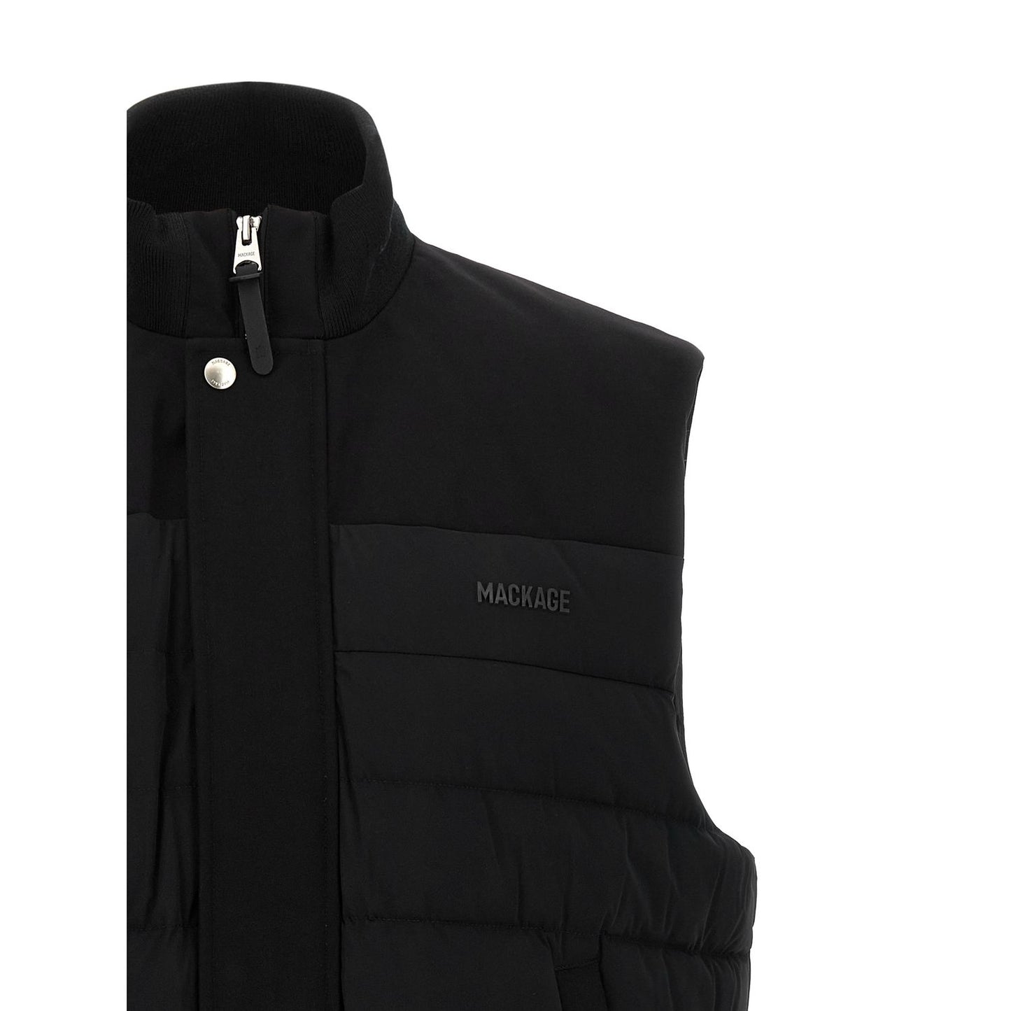 Mackage Black Nylon Sleeveless Jacket