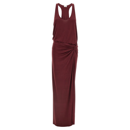 The Andamane Bordeaux Polyester Long Dress