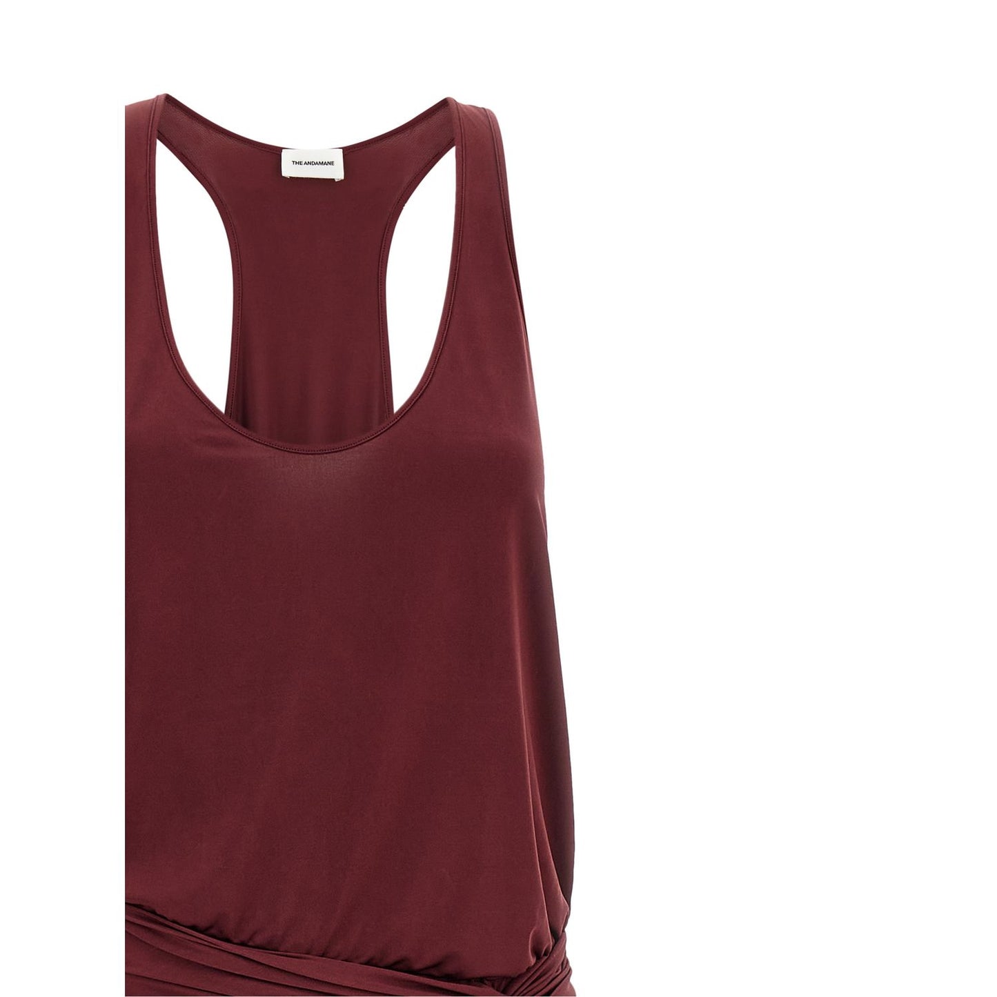 The Andamane Bordeaux Polyester Long Dress