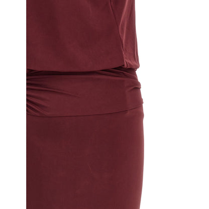 The Andamane Bordeaux Polyester Long Dress