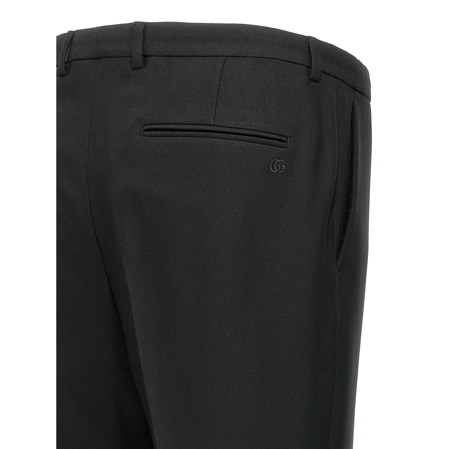 Gucci Black Polyester Casual Pants