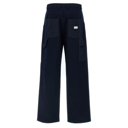 Gucci Blue Cotton Casual Pants