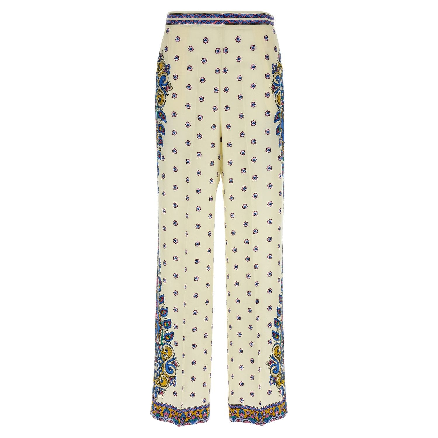 Etro White Viscose Casual Pants