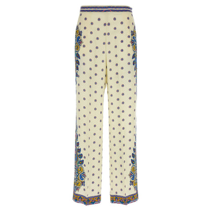 Etro White Viscose Casual Pants