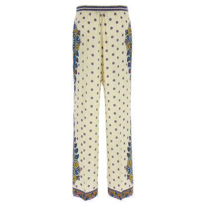 Etro White Viscose Casual Pants