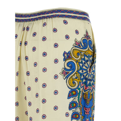 Etro White Viscose Casual Pants