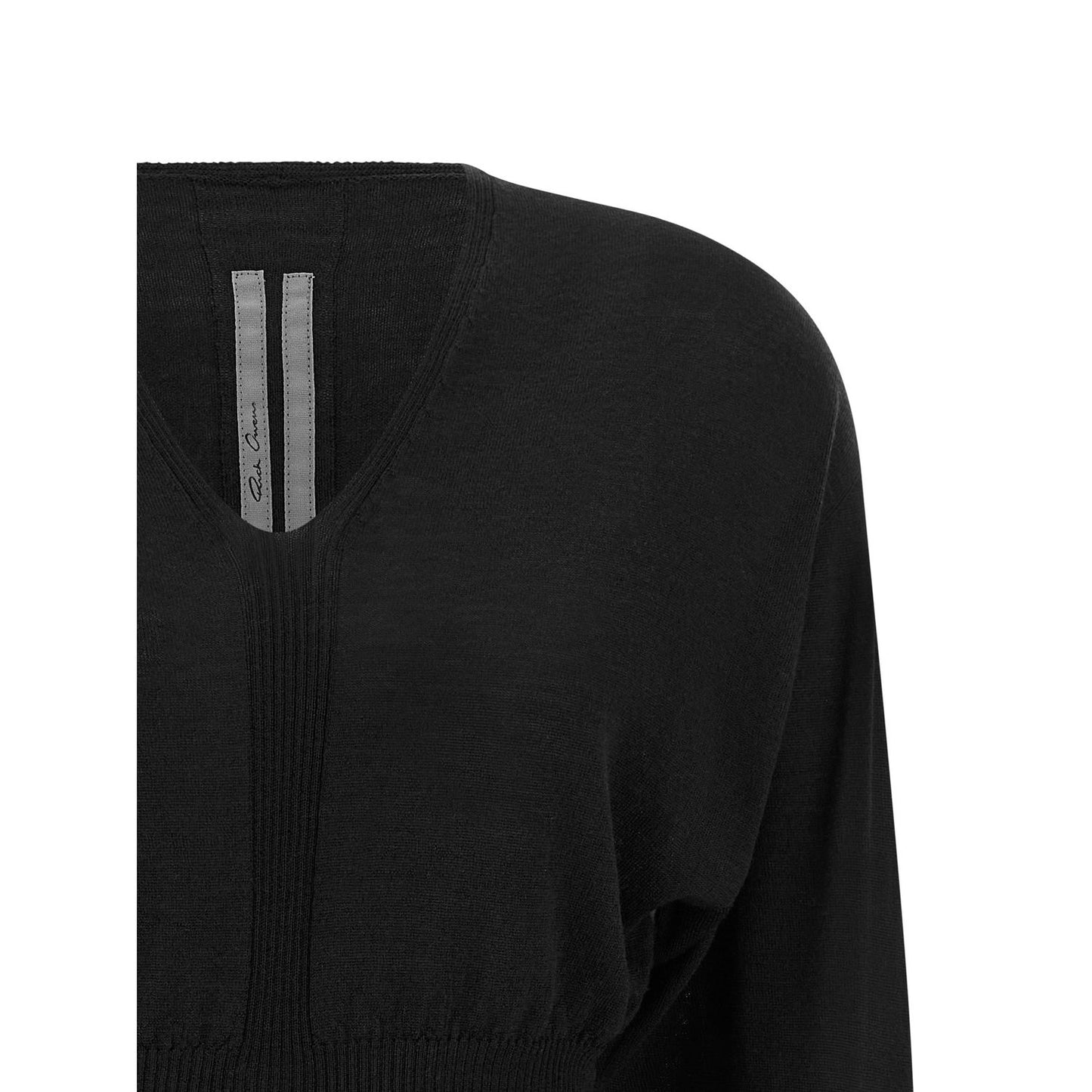 Rick Owens Black Cotton Sweatshirt