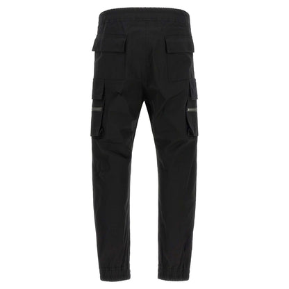Rick Owens Black Cotton Cargo Pants