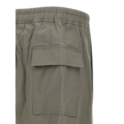 Rick Owens Gray Cotton Cropped Pants