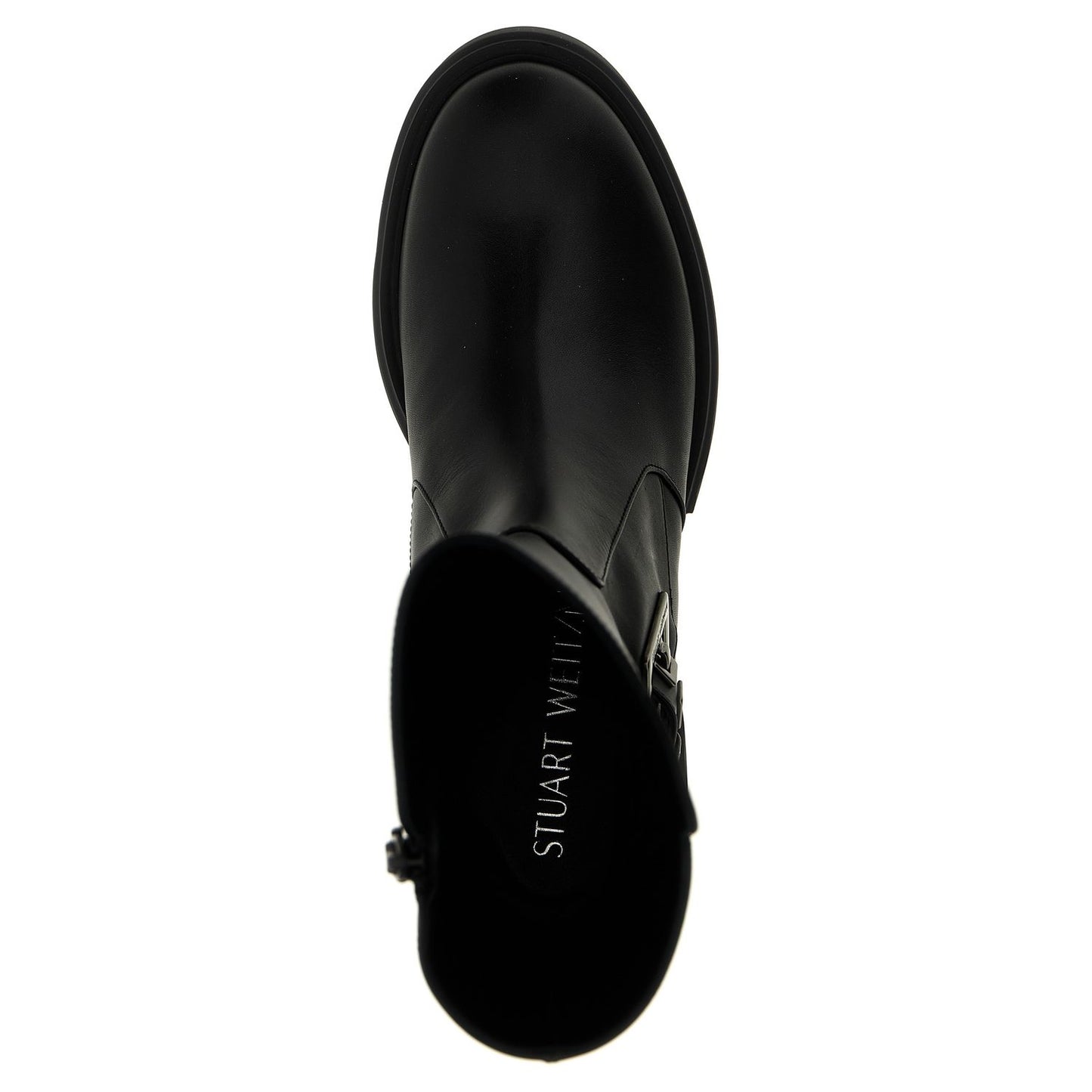 Stuart Weitzman Black Calfskin Ankle Boots
